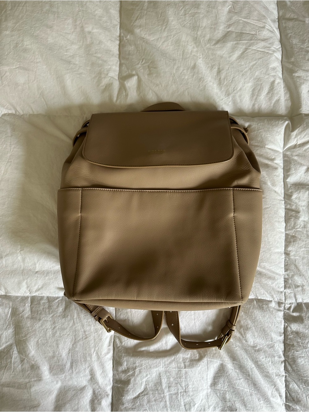 Mina Baie Kinney Vegan Backpack with Stroller Hooks